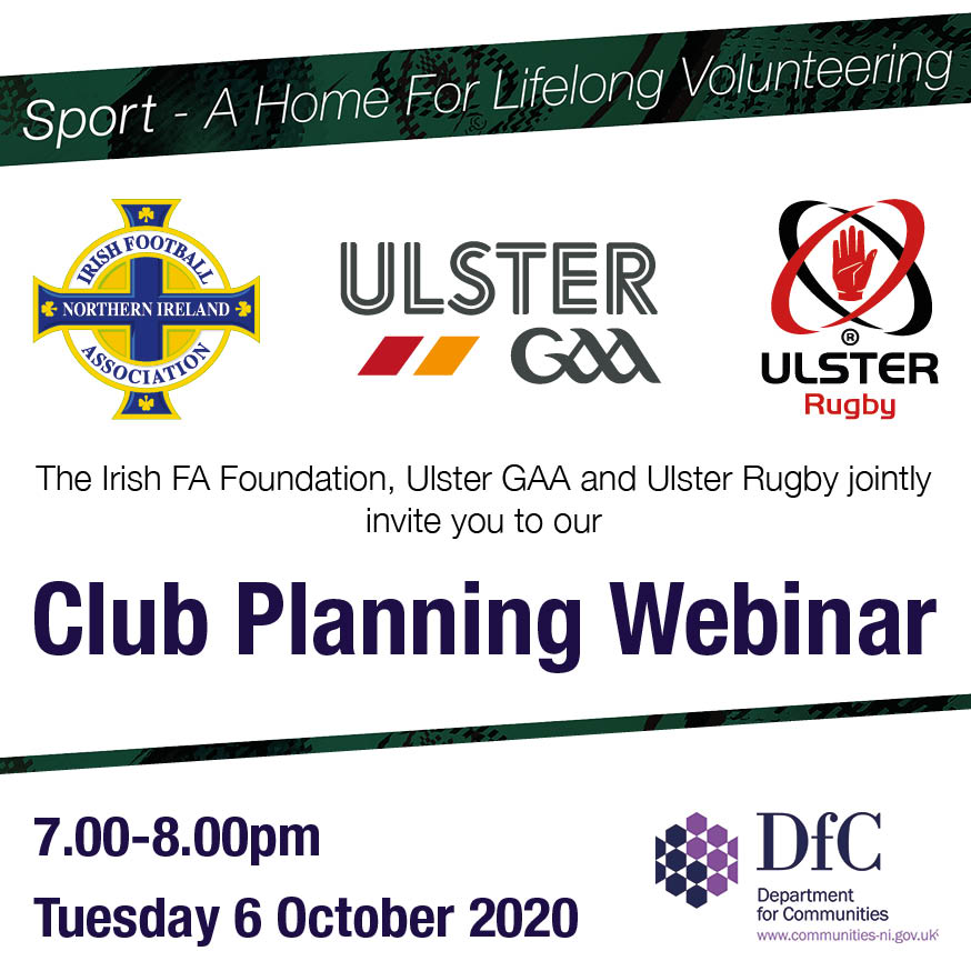 Ulster GAA team up with Irish FA and Ulster Rugby for Club Planning Webinar