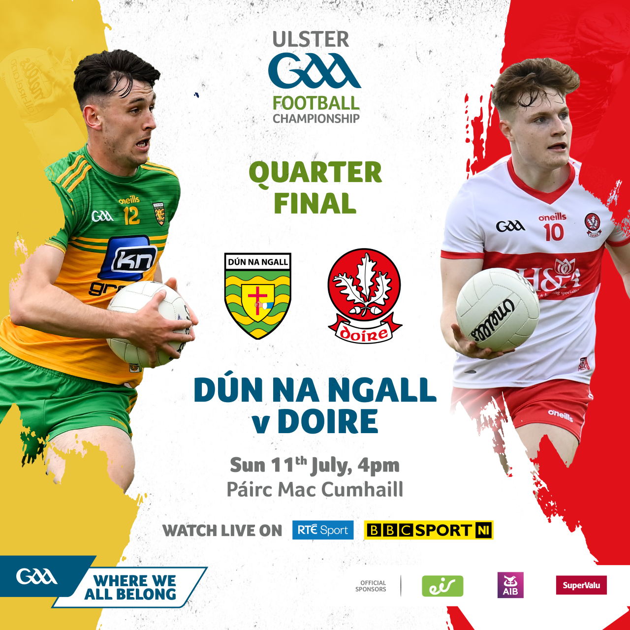 Information for supporters at Ulster Football Championship Quarter Finals