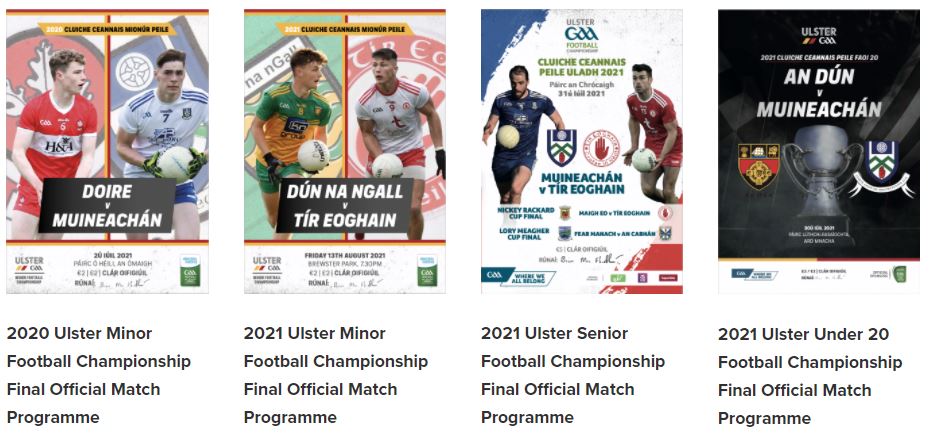 Ulster Championship Finals Official Match Programmes now available to purchase